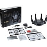 ASUS RT-AX89X AX6000 AiMesh router inalámbrico Ethernet Doble banda (2,4 GHz / 5 GHz) Negro negro/Dorado, Wi-Fi 6 (802.11ax), Doble banda (2,4 GHz / 5 GHz), Ethernet, 3G, Negro, Router de sobremesa