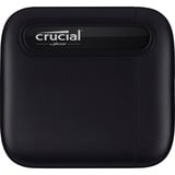 Crucial X6 1000 GB Negro, Unidad de estado sólido negro, 1000 GB, USB Tipo C, 3.2 Gen 2 (3.1 Gen 2), 540 MB/s, Negro