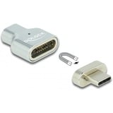 DeLOCK 66433 cambiador de género para cable Thunderbolt 3/ USB C Plata, Adaptador plateado, Thunderbolt 3/ USB C, Thunderbolt 3/ USB C, Plata