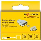 DeLOCK 66433 cambiador de género para cable Thunderbolt 3/ USB C Plata, Adaptador plateado, Thunderbolt 3/ USB C, Thunderbolt 3/ USB C, Plata