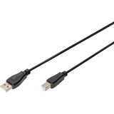 Digitus Cable de conexión USB 2.0 USB-A (enchufe) > USB-B (enchufe) negro