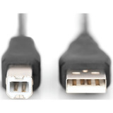 Digitus Cable de conexión USB 2.0 USB-A (enchufe) > USB-B (enchufe) negro