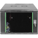 Digitus Carcasa de pared de la serie Unique - 600 x 600 mm (an. x pr.), Armario IT negro, Bastidor de pared, 7U, 100 kg, Bloqueo del teclado, Rieles de rack, Negro
