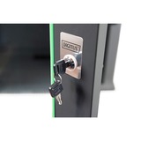 Digitus Carcasa de pared de la serie Unique - 600 x 600 mm (an. x pr.), Armario IT negro, Bastidor de pared, 7U, 100 kg, Bloqueo del teclado, Rieles de rack, Negro