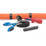 Digitus Cinta de velcro para cableado estructurado, rollo de 10 metros, Guía para cable negro