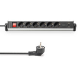 Digitus DA-70624, Regleta plateado/Negro
