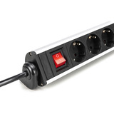 Digitus DA-70624, Regleta plateado/Negro