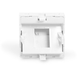Digitus Placa frontal 1 puerto, 45x45mm, angular, Cubierta blanco