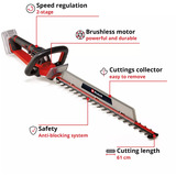EINHELL 3410502, GP-CH 18/61 Li BL-Solo, Cortasetos rojo/Negro