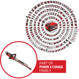 EINHELL Tijera de setos profesional a batería GP-CH 18/61 Li BL-Solo, 18 Voltios, Cortasetos rojo/Negro