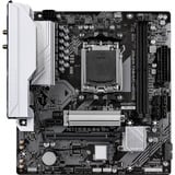 GIGABYTE B650M GAMING WIFI6E Placa Base - Procesadores AMD Ryzen Serie 9000, VRM de 5+2+2 fases, hasta 6400 MHz DDR5 (OC), 1xPCIe 4.0 M.2, LAN 2.5 GbE, WIFI 6E, USB 3.2 Gen 1 negro/Plateado, VRM de 5+2+2 fases, hasta 6400 MHz DDR5 (OC), 1xPCIe 4.0 M.2, LAN 2.5 GbE, WIFI 6E, USB 3.2 Gen 1, AMD, Zócalo AM5, AMD Ryzen 7000 Series, AMD Ryzen 8000 Series, AMD Ryzen 9000 Series, Zócalo AM5, DDR5-SDRAM, 256 GB
