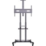 HAGOR HP Twin Stand HD 2,13 m (84") Negro, Sistema de soporte negro, 90 kg, 2,13 m (84"), 139,7 cm (55"), 800 x 500 mm, 1350 - 1650 mm