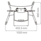 HAGOR HP Twin Stand HD 2,13 m (84") Negro, Sistema de soporte negro, 90 kg, 2,13 m (84"), 139,7 cm (55"), 800 x 500 mm, 1350 - 1650 mm
