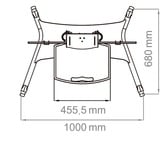 HAGOR HP Twin Stand HD 2,13 m (84") Negro, Sistema de soporte negro, 90 kg, 2,13 m (84"), 139,7 cm (55"), 800 x 500 mm, 1350 - 1650 mm