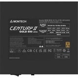 Montech MONTECH Century II 850W Gold, Fuente de alimentación de PC plateado