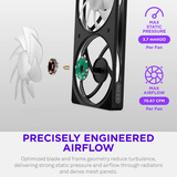 NZXT F360 RGB, Ventilador negro