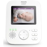 Philips Baby monitor SCD833/26 video-monitor para bebés 300 m FHSS Blanco, Vigilabebés blanco, IR, 300 m, 50 m, 300 m, FHSS, 2,4 GHz