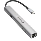 Sharkoon OfficePal Combo Adapter, Estación de acoplamiento gris