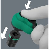 Wera 8010 B Zyklop Comfort Carraca, 3/8" negro/Verde