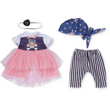 ZAPF Creation BABY born® Conjunto de niña pirata 43cm, Accesorios para muñecas 