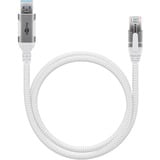 goobay Cable Ethernet USB-A 3.2 Gen1 con conector > conector RJ-45, Adaptador de red blanco