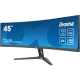 iiyama G-MASTER 45"LCD Curved Bus. UWQHD pantalla para PC 113 cm (44.5") 5120 x 1440 Pixeles Dual QHD LED Negro, Monitor de gaming negro (mate), 113 cm (44.5"), 5120 x 1440 Pixeles, Dual QHD, LED, 0,8 ms, Negro