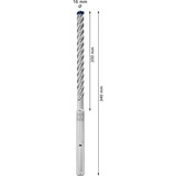 Bosch Expert Broca para martillo SDS Max-8X, Taladro Martillo perforador, Hammer drill bit, 1,6 cm, 340 mm, Concreto, Piedra, 20 cm
