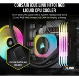 Corsair iCUE LINK H170i RGB Reacondicionado, Refrigeración por agua negro