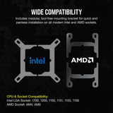 Corsair iCUE LINK H170i RGB Reacondicionado, Refrigeración por agua negro