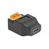 DeLOCK Adaptador USB 2.0, conector USB-C > bloque terminal de 5 pines negro