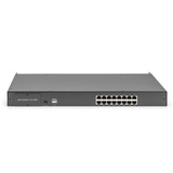 Digitus Conmutador KVM CAT 5 de 16 puertos, Switch KVM negro
