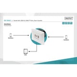 Digitus Enchufe empotrado, con puertos USB A y USB-C blanco