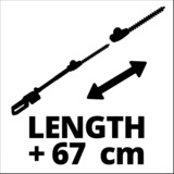 EINHELL GC-HH 18/45 Cuchilla sencilla 3,17 kg, Cortasetos rojo/Negro, Batería, 18 V, 3,17 kg, 450 mm