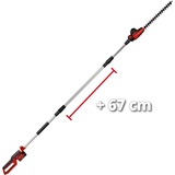EINHELL GC-HH 18/45 Cuchilla sencilla 3,17 kg, Cortasetos rojo/Negro, Batería, 18 V, 3,17 kg, 450 mm