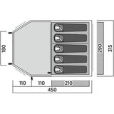 Easy Camp Tienda túnel familiar Hidra 5, Tienda de campaña verde oliva