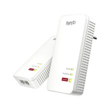 FRITZ! 1240 AX WLAN Set, PowerLAN Powerline 1240 AX WLAN Set, 1200 Mbit/s, Gigabit Ethernet, 10,100,1000 Mbit/s, Wi-Fi 6 (802.11ax), Banda única (2,4 GHz), 600 Mbit/s
