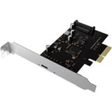 ICY BOX IB-PCI1901-C32 tarjeta y adaptador de interfaz Interno USB 3.2 Gen 2 (3.1 Gen 2), Controlador USB PCIe, USB 3.2 Gen 2 (3.1 Gen 2), Masculino, PCIe 3.0, SATA de 15 pines, Negro