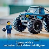 LEGO City Monster Truck Azul, Juegos de construcción Juego de construcción, 5 año(s), Plástico, 148 pieza(s), 317 g