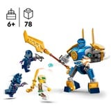 LEGO NINJAGO Pack de Combate: Meca de Jay, Juegos de construcción Juego de construcción, 6 año(s), Plástico, 78 pieza(s), 106 g