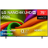 LG 75NU800B6LA.AEEQ, Televisor LED negro