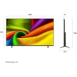 LG 75NU800B6LA.AEEQ, Televisor LED negro