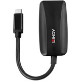 Lindy 43337 adaptador de cable de vídeo 0,13 m USB Tipo C DisplayPort Negro, Convertidor negro, 0,13 m, USB Tipo C, DisplayPort, Macho, Hembra, Derecho