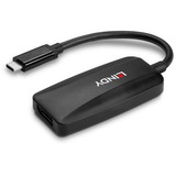 Lindy 43337 adaptador de cable de vídeo 0,13 m USB Tipo C DisplayPort Negro, Convertidor negro, 0,13 m, USB Tipo C, DisplayPort, Macho, Hembra, Derecho
