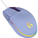 Logitech G203 LIGHTSYNC ratón USB tipo A 8000 DPI, Ratones para gaming lila, USB tipo A, 8000 DPI, 1 ms, Lila