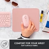 Logitech Mouse Pad Studio Series Rosa, Alfombrilla de ratón rosa, Rosa, Monocromo, Nylon, Poliéster, Caucho, Base antiderrapante