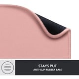Logitech Mouse Pad Studio Series Rosa, Alfombrilla de ratón rosa, Rosa, Monocromo, Nylon, Poliéster, Caucho, Base antiderrapante