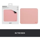 Logitech Mouse Pad Studio Series Rosa, Alfombrilla de ratón rosa, Rosa, Monocromo, Nylon, Poliéster, Caucho, Base antiderrapante