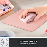 Logitech Mouse Pad - Studio Series Rosa, Alfombrilla de ratón rosa, Rosa, Monocromo, Nylon, Poliéster, Caucho, Base antiderrapante