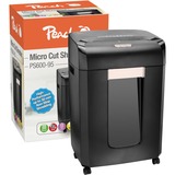 Peach PS600-95 triturador de papel Microcorte 65 dB Negro, Destructora de documentos negro/Dorado, Microcorte, 2 x 15 mm, 30 L, 600 hojas, 65 dB, 1500 mm/min