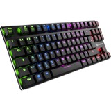 Sharkoon PureWriter TKL RGB teclado USB AZERTY Francés Negro, Teclado para gaming negro, Mini, USB, Interruptor mecánico, AZERTY, LED RGB, Negro